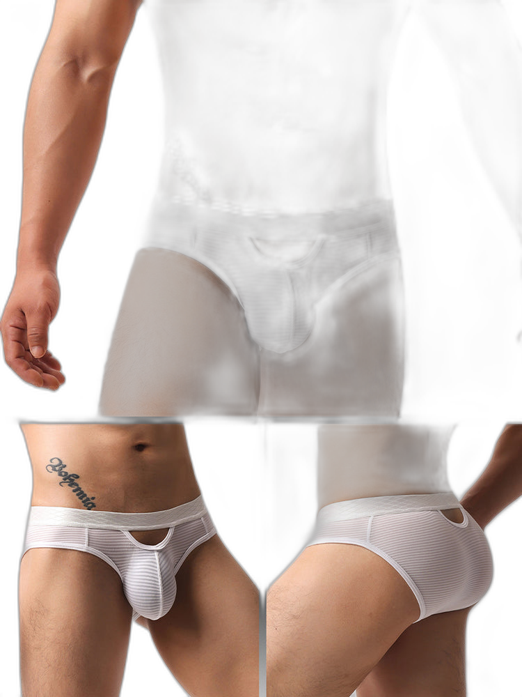 4 Pack Men's Sexy Striped Design Day-Long Comfort Soft-Touch Waistband Bikini