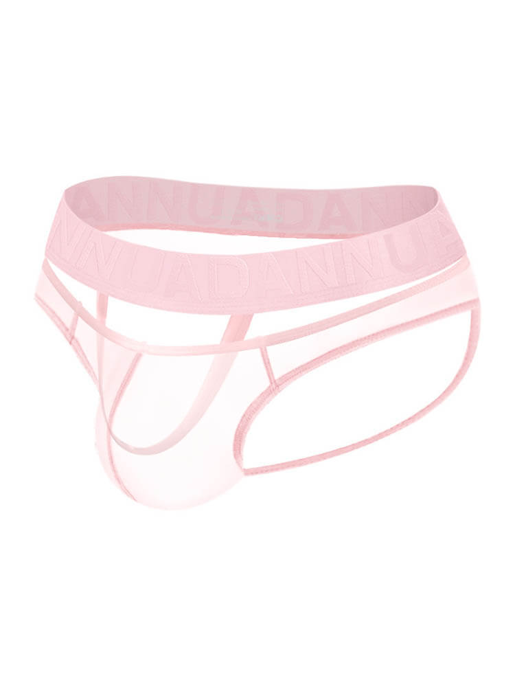 Men's Sexy Hollow Transparent Mesh Hanging Briefs