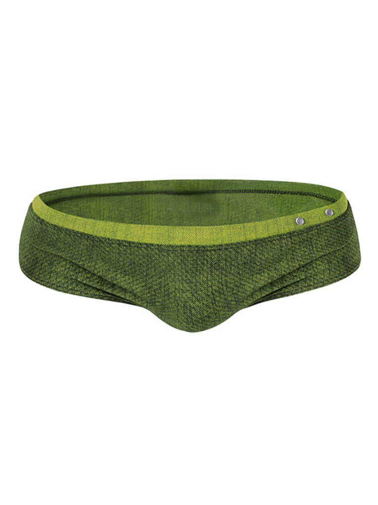 Men's Sexy Color-Block Low-Rise Swim Briefs