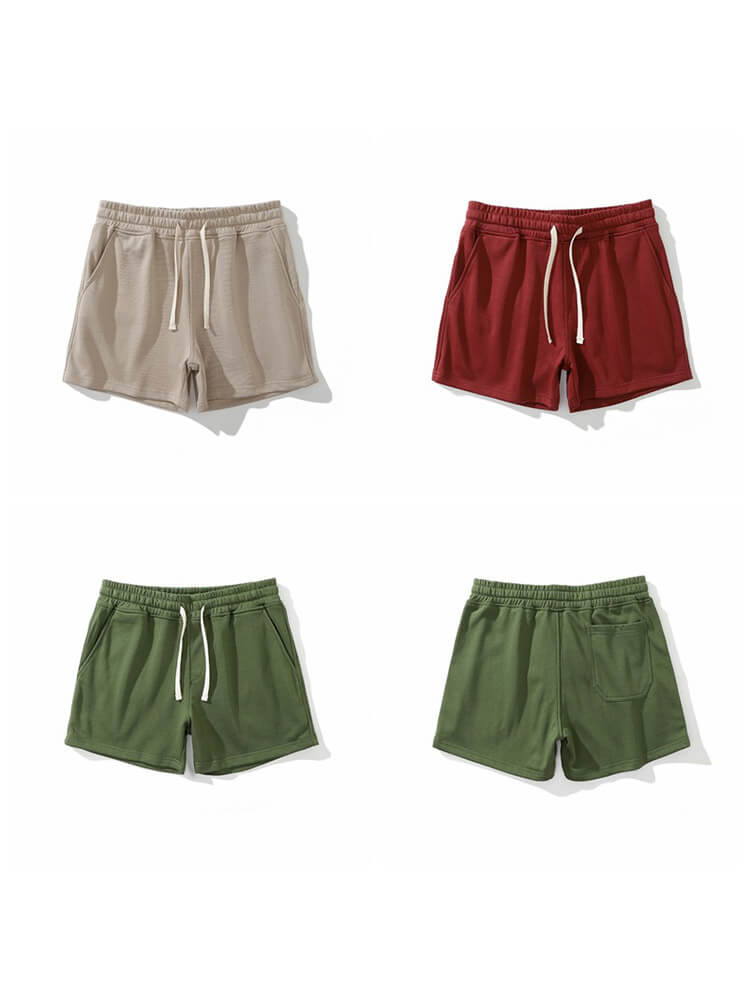 Men's Casual Solid Cotton Gym Shorts