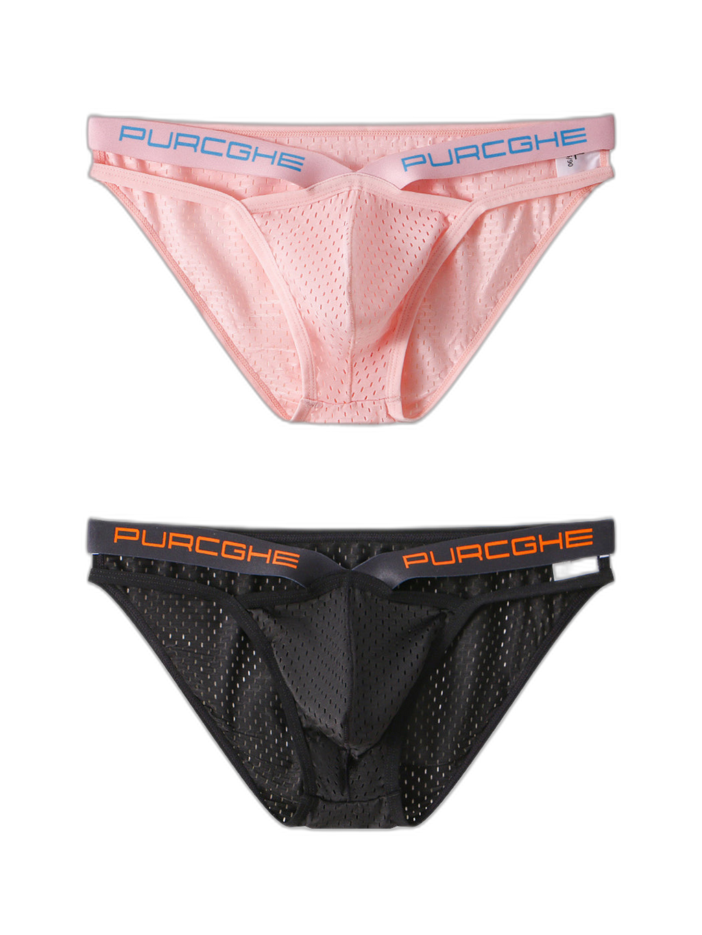 2 Pack Sexy Hollow Out Mesh Briefs for Men