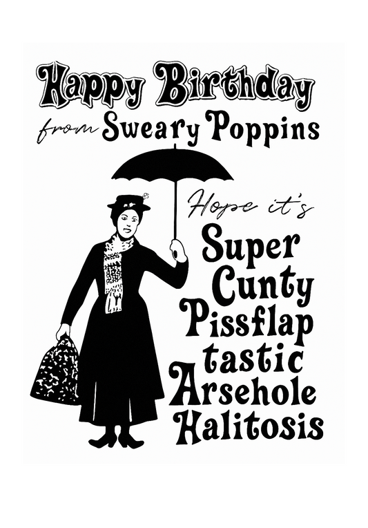 Sweary Poppins | Chaotic Card