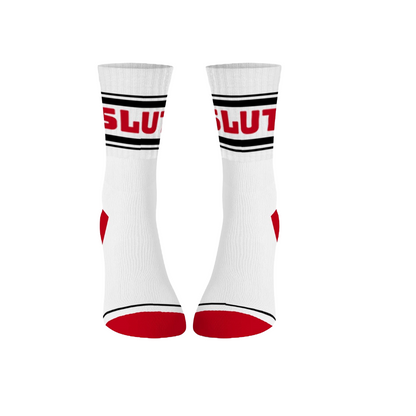 SLUT  | Cotton Crew Socks | Mid-length