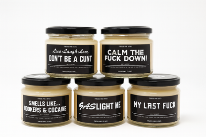 Smells Like Hookers & Cocaine | Naughty Glassjar Candle | 225g | 35 hours