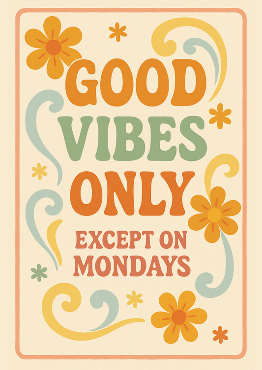 Good Vibes Only  | Problematic Prints | Wall Print A5