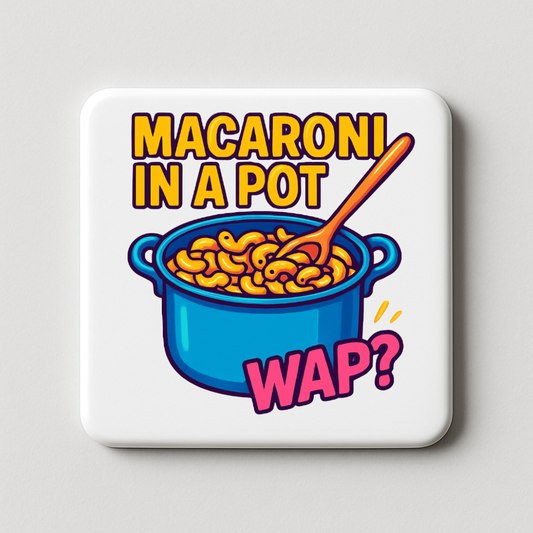 Macaroni in a pot | Mischievous Magnet | 5cm x 5cm