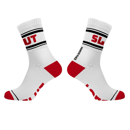 SLUT  | Cotton Crew Socks | Mid-length