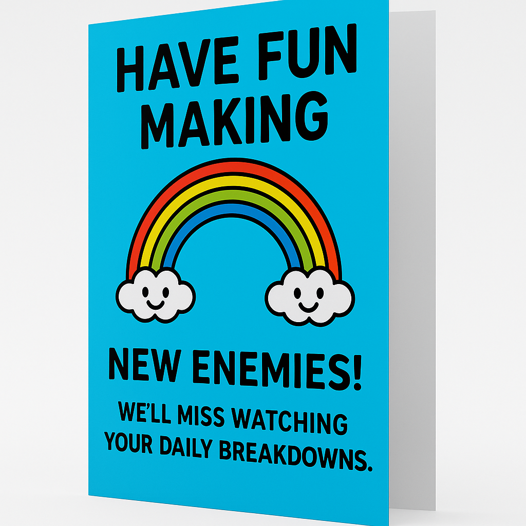 Work Farewell | Chaotic Card
