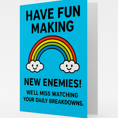Work Farewell | Chaotic Card
