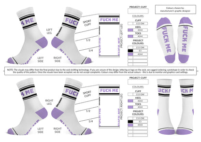 FUCK ME  | Cotton Crew Socks | Mid-length