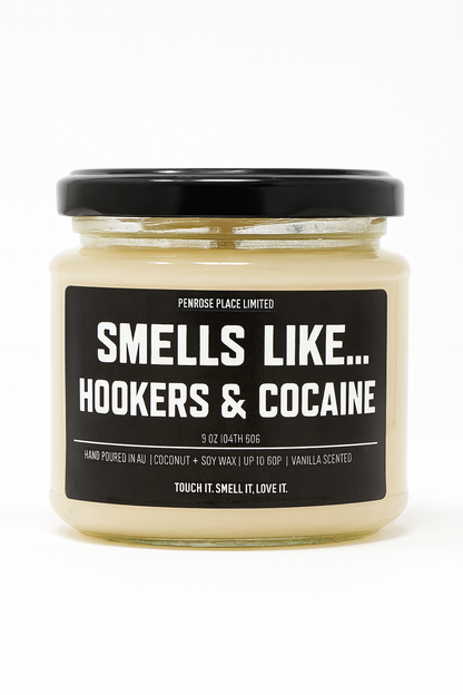 Smells Like Hookers & Cocaine | Naughty Glassjar Candle | 225g | 35 hours