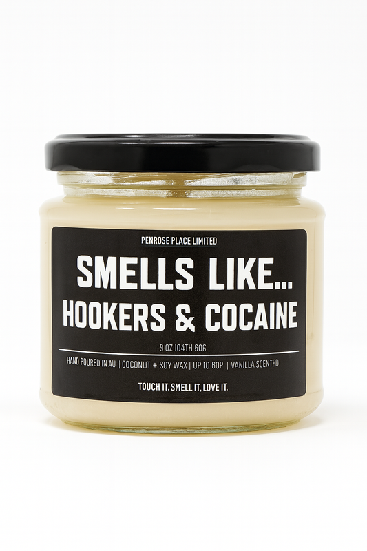 Smells Like Hookers & Cocaine | Naughty Glassjar Candle | 225g | 35 hours