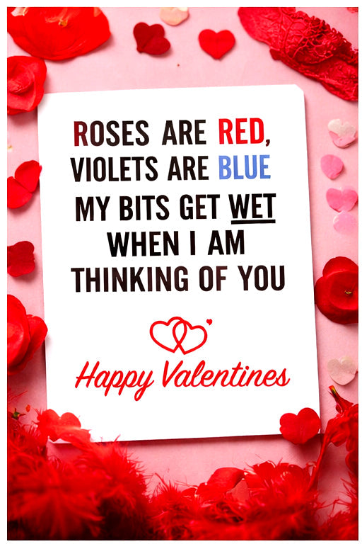 Roses are Red Violets are Blue | Valentine’s Day Card | A5