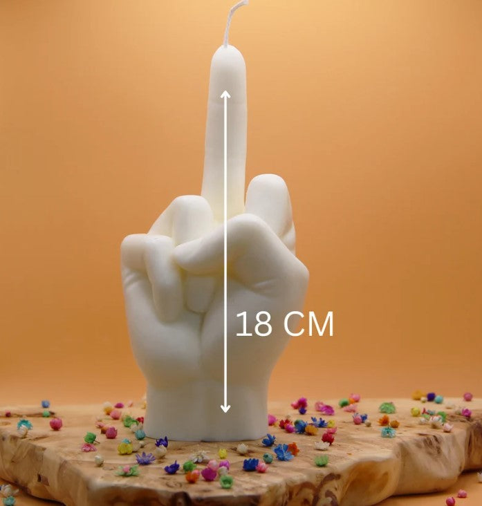 XL Middle Finger - Apple |  Green | 18cm | Fuck U | Candle