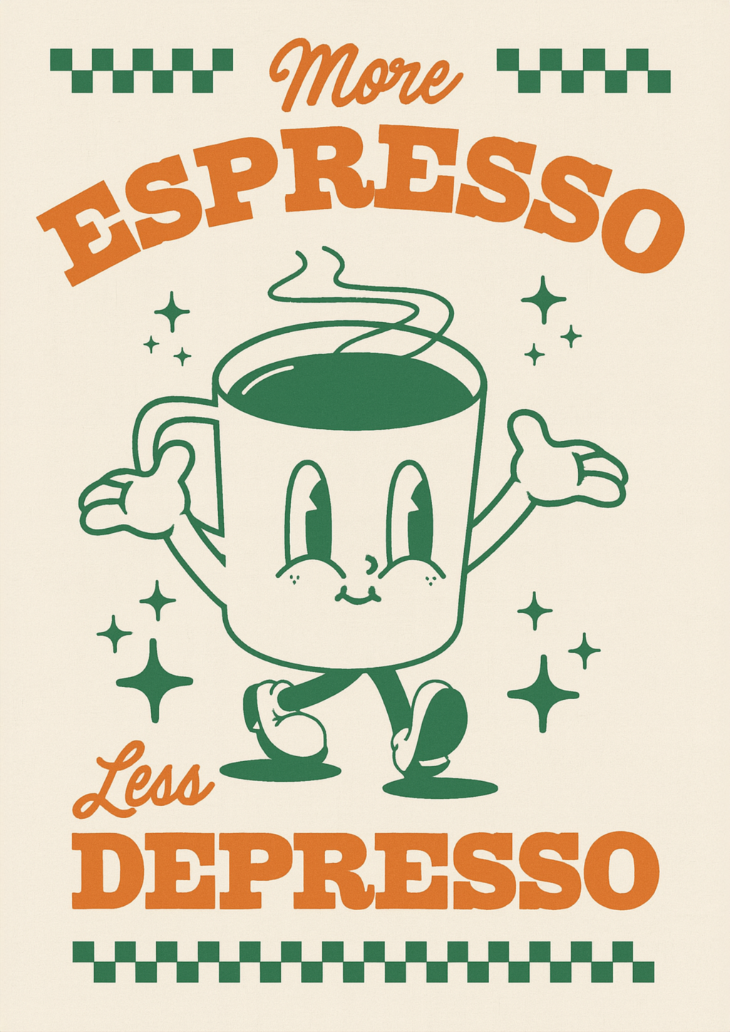 More Espresso, Less Depresso | Problematic Prints | Wall Print A5