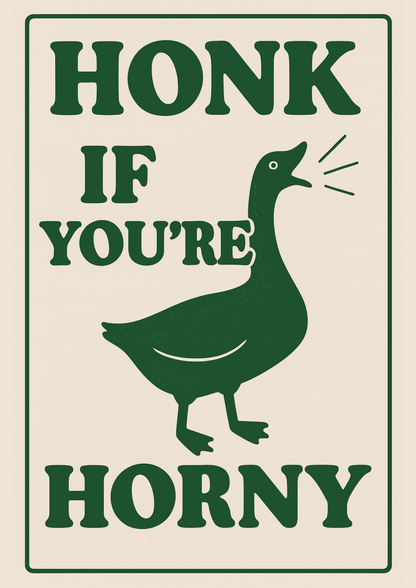 Honk if You Are Horny  | Problematic Prints | Wall Print A5