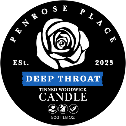 Deep Throat | Tinned Woodwick Candle (Blueberry & Sea Salt)