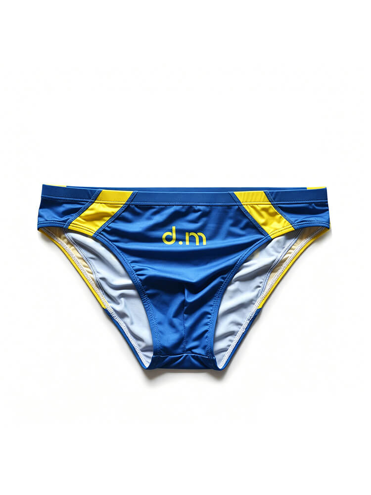 Men's Color-Block Low-Rise Quick-Dry Athletic Briefs