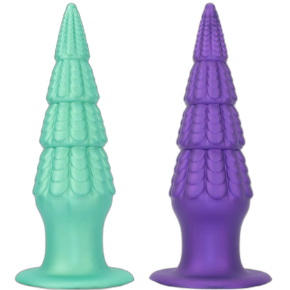 Christmas Tree Dildo - Silicone Butt Plug with Unique Layered Design - 3 Sizes