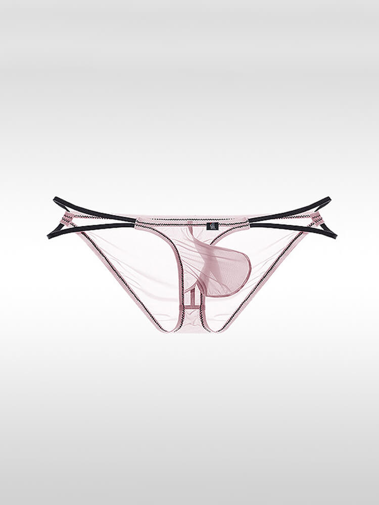 Men's Ultra-Thin See-Through Thin Belt Briefs