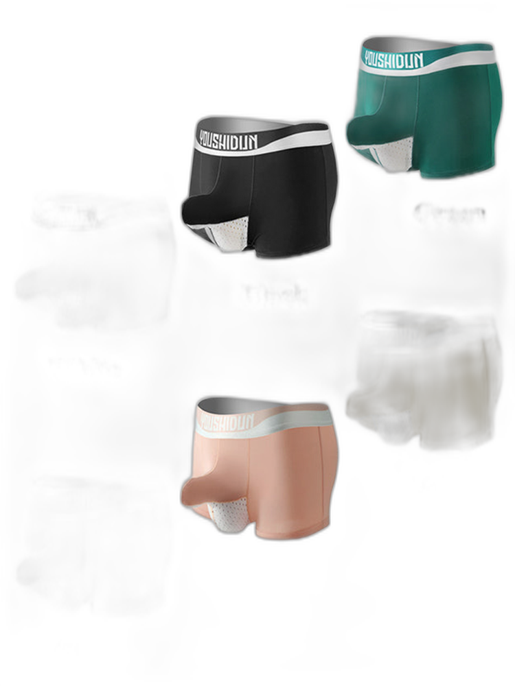 3 Pack Men's Comfy Cotton Dual Pouch Underwear
