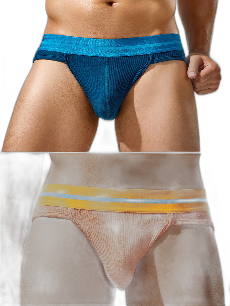 Sexy Spliced Color Briefs For Men