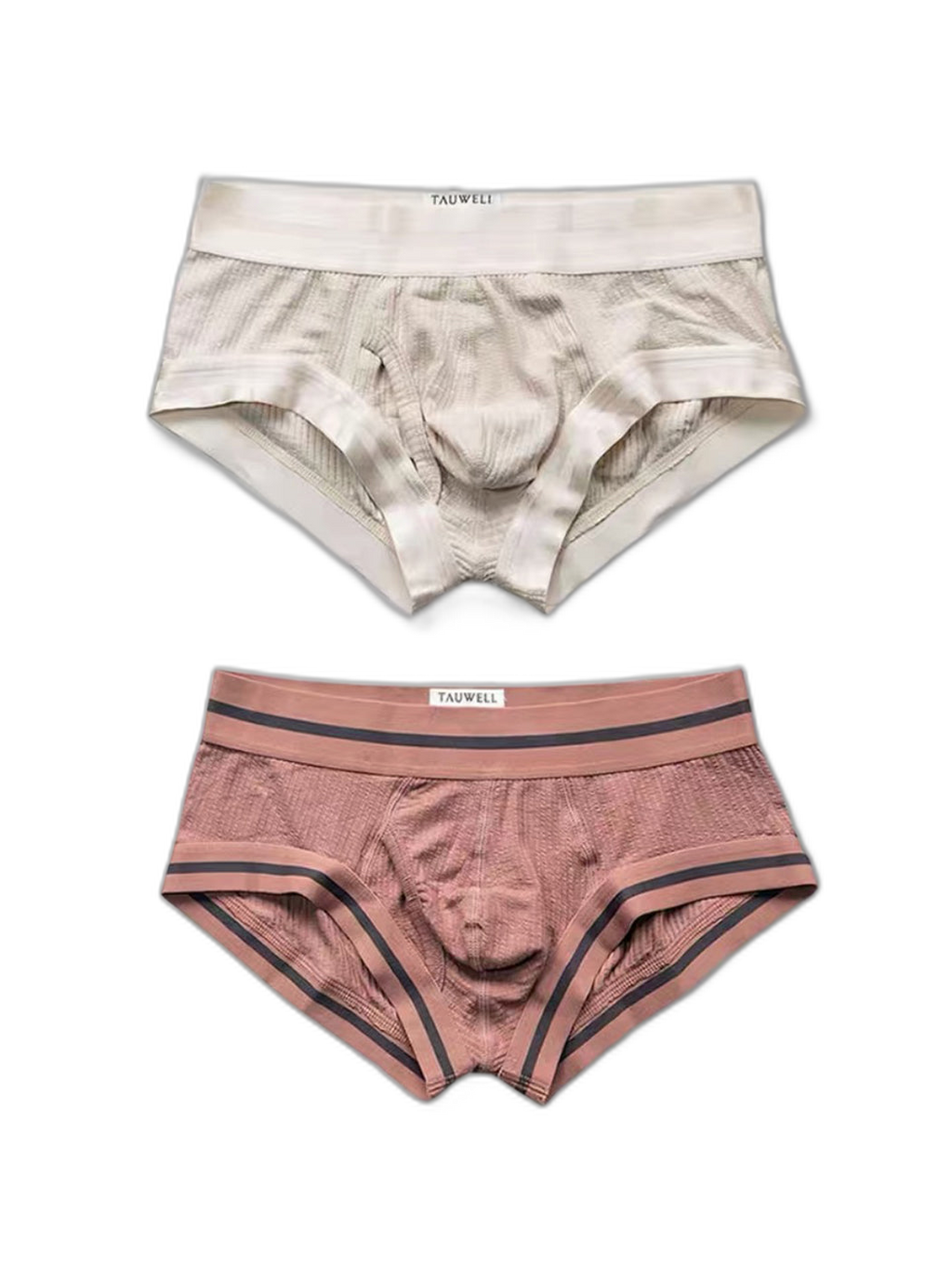2 Pack Men's Spliced Color Trunks with Functional Fly