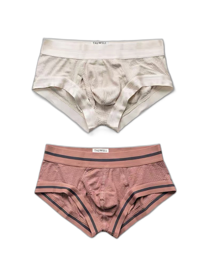 2 Pack Men's Spliced Color Trunks with Functional Fly