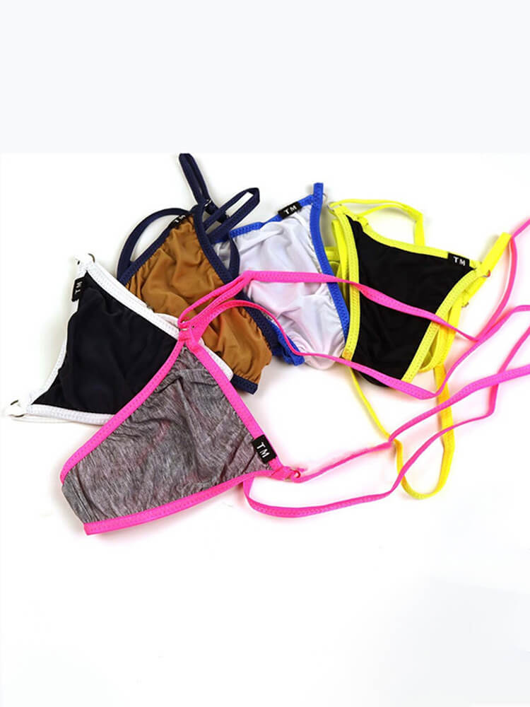Men's Sexy Breathable Colorblock Strappy Thong