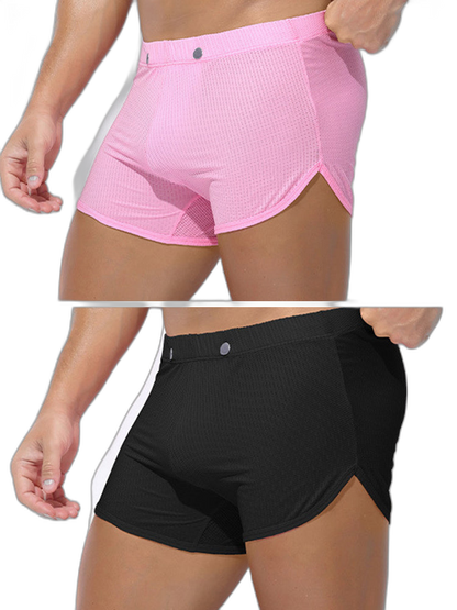 2 Pack Men's Breathable Mesh Boxer Briefs