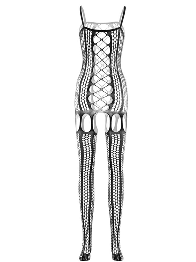 Men's Hollow Suspenders One Piece Stockings