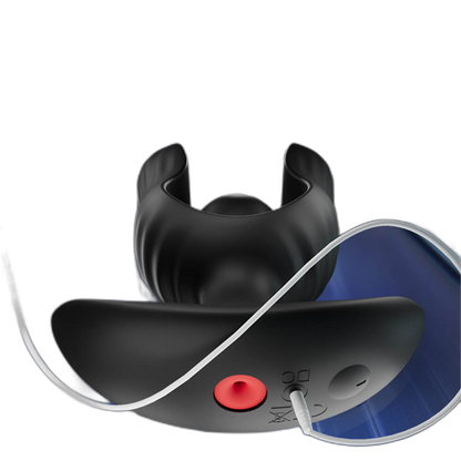 Petal - Inflatable Vibrating Butt Plug - Black Anal Dilator