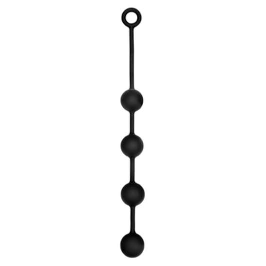 Prowler RED Silicone Anal Beads Black Medium
