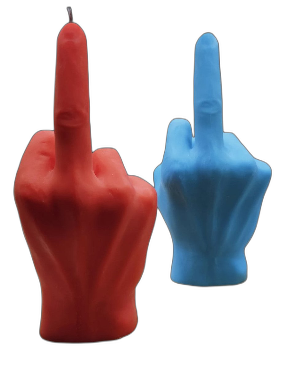 XL Middle Finger Fuck U Candle