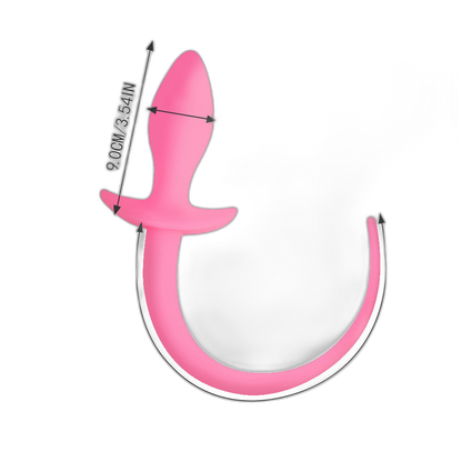 Mojo - Dog Tail Butt Plug - Glow In The Dark Butt Plug - Silicone Butt Plug