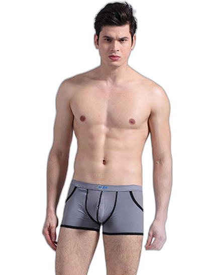 3 Pack Men's Long Leg Boxer Briefs Made of Ultra-Thin Ice Silk with Anti-Wear Elastic