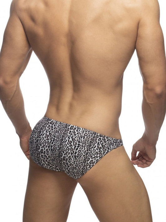 Men's Low-rise Leopard Print Swim Briefs