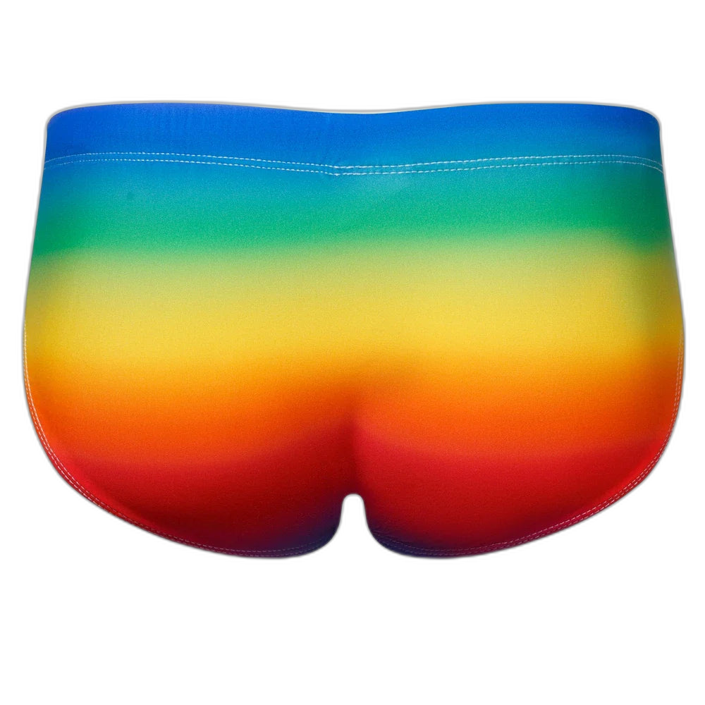 Jockmail Rainbow Push-Up Swim Trunks
