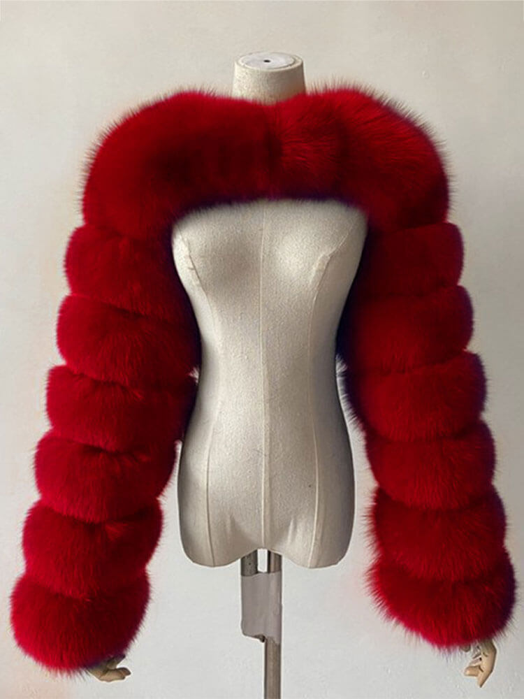 Men's Fashion Sexy Faux Fur Cropped Shawl