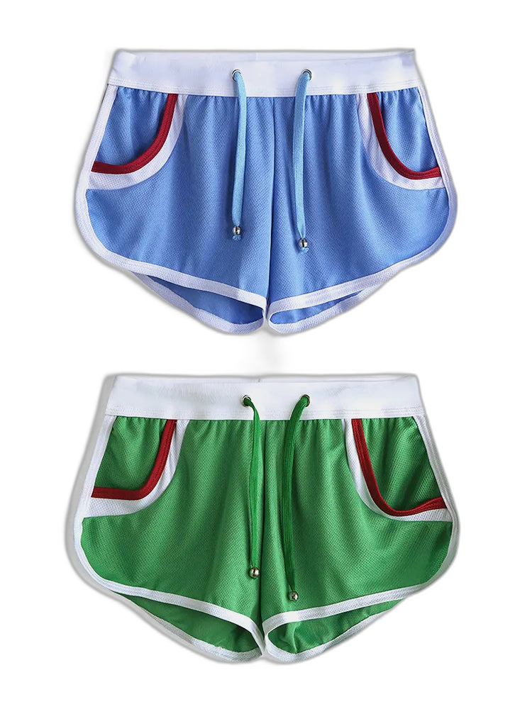 2 Pack Drawstring Leisure Men's Loose Boxer Shorts