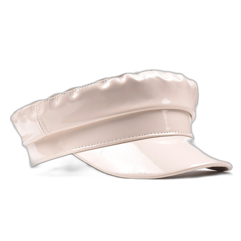 Patent Leather Biker Cap