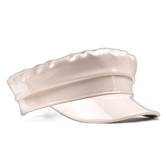 Patent Leather Biker Cap