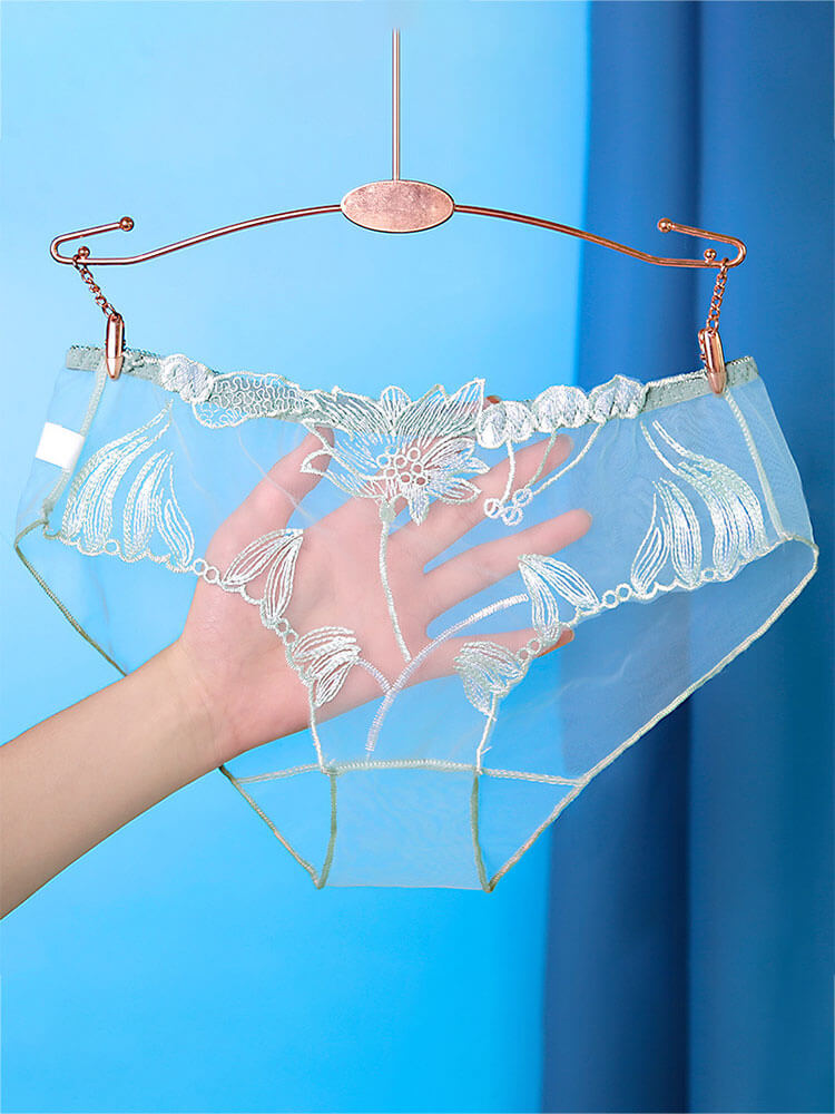 Sexy Lace Transparent Mesh Seamless Briefs