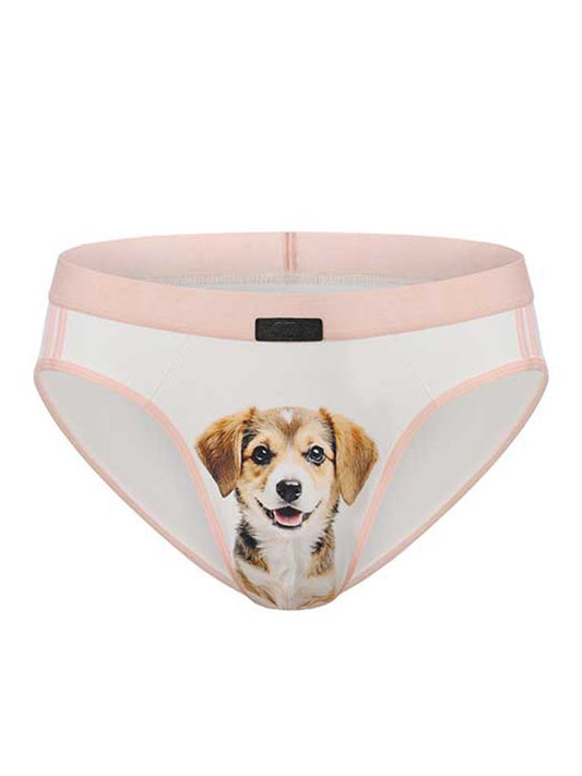 Men's Cute Pet-Themed Graphic Print Funny Briefs