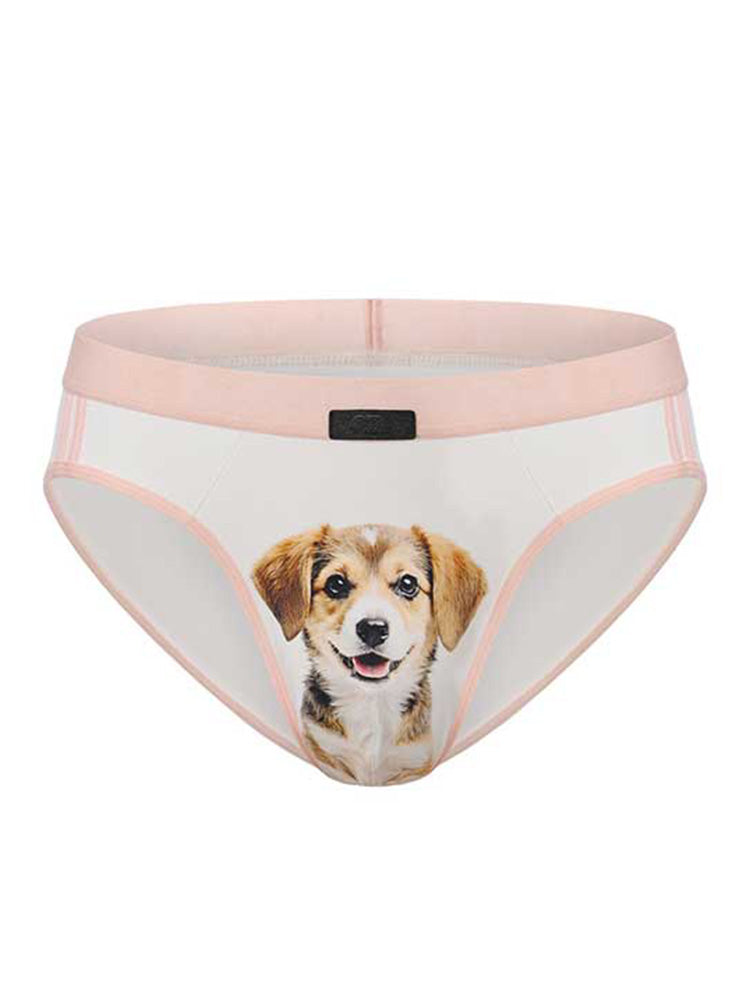 Men's Cute Pet-Themed Graphic Print Funny Briefs