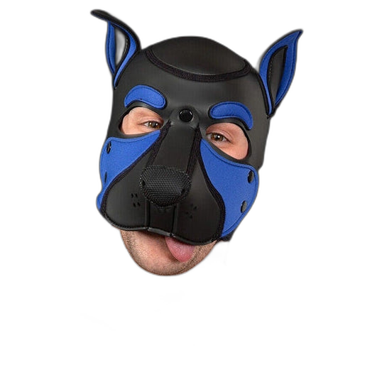 Mr S Leather NEOPRENE FRISKY Puppy Hood | Black & Royal