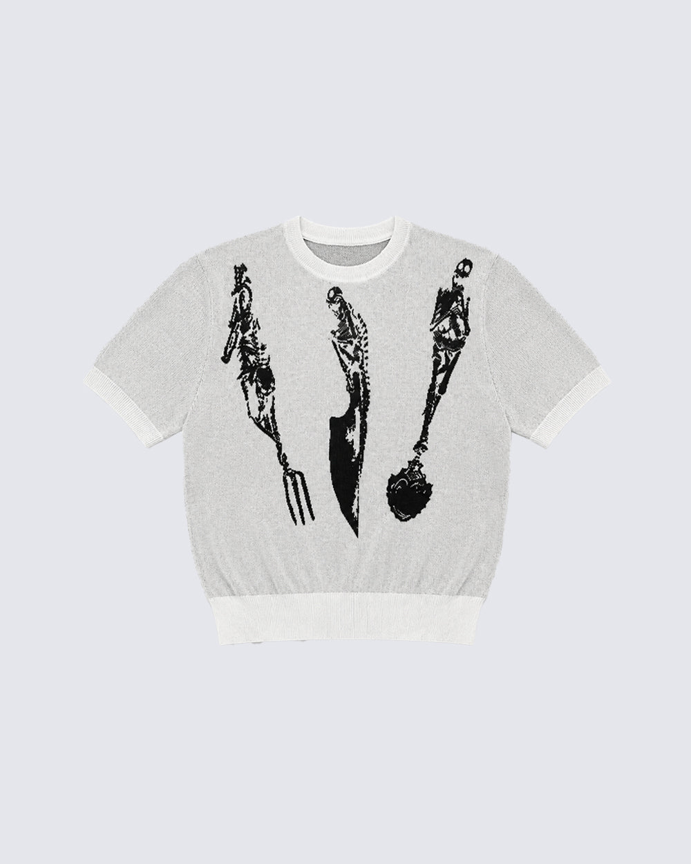 KIIKIO Vintage Round-Neck Relaxed Knit Tee