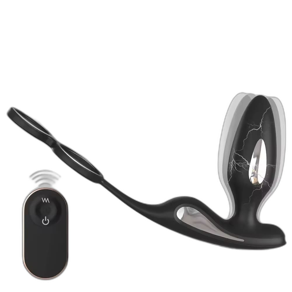 Lightning - Electric Pulse Prostate Massager with Dual Cock Ring