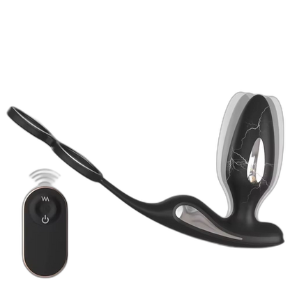 Lightning - Electric Pulse Prostate Massager with Dual Cock Ring
