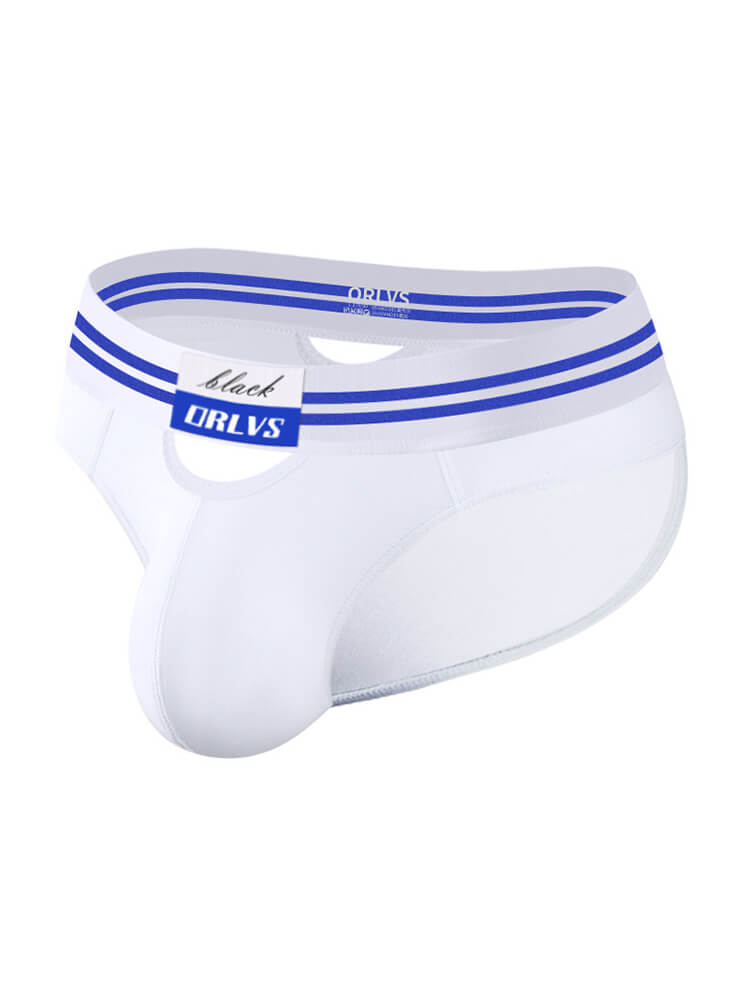 Men's U-Convex Pouch Hollow High Fork Briefs
